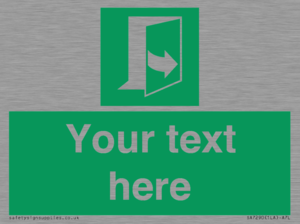 Custom sign safe condition door opens pulling left hand side